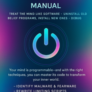 Back cover of The Subconscious Operating System featuring a futuristic metaphysical design representing subconscious programming and inner system awareness by SoulEnergy144.