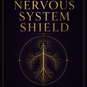 The Nervous System Shield: Aura Protection Foods SoulEnergy144 cover for The Nervous System Shield: Aura Protection Foods — a golden nerve-tree figure rising from a flower-of-life circle on a deep purple-black void, a volume of The Biological Secrets to Health.