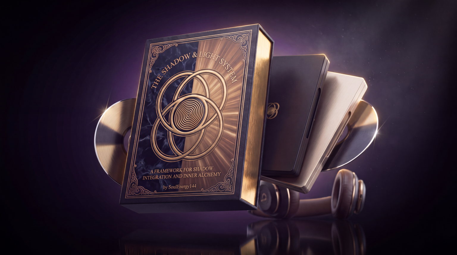 The Shadow and Light System by SoulEnergy144 — luxury boxed set of eighteen binaural audio sessions for shadow integration and inner alchemy